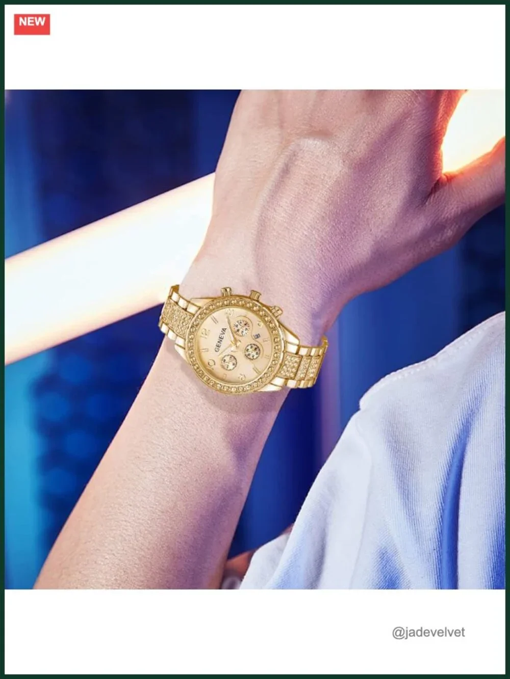 Crystal Accented Dial Rose Gold Tone Women's Watch 38mm Stainless Steel Bracelet
